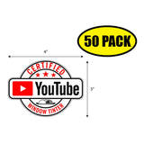 Certified Youtube Window TInter Sticker