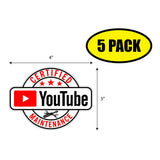 Certified Youtube Maintenance Sticker