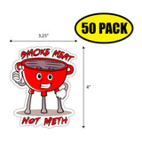 Smoke Meat Not Meth Sticker