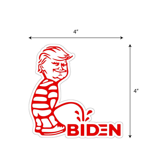 Trump Piss On Biden Sticker