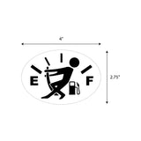 Gas On Empty Sticker