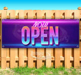 Now Open 80s Banner